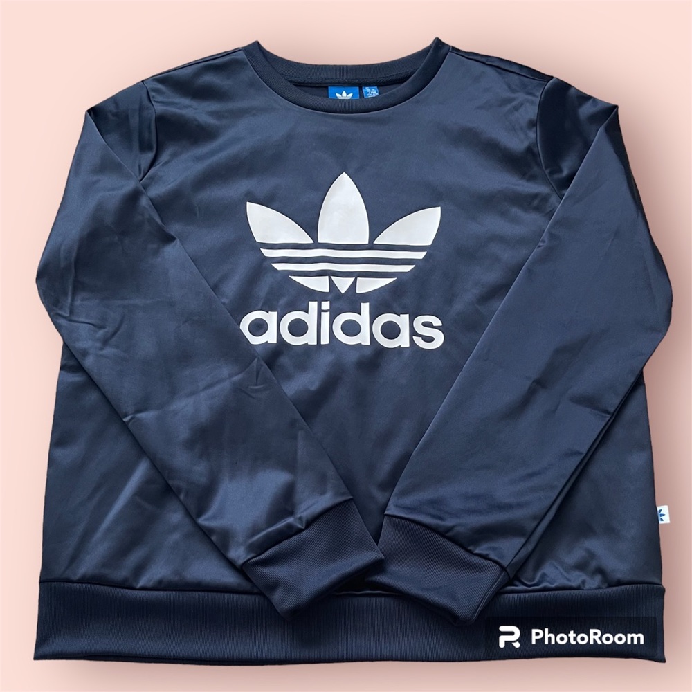 Adidas Navy Satin Long Sleeve